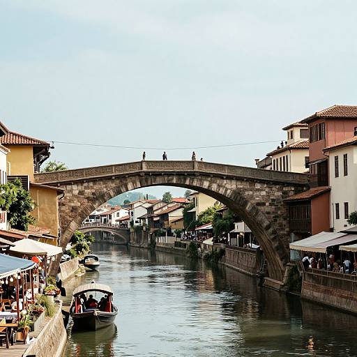 Timeless Serenity on Arched Bridge