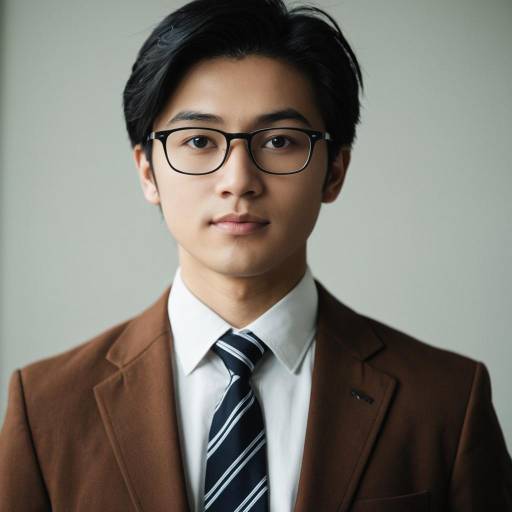 Portrait of Smartly Dressed Asian Man in Glasses