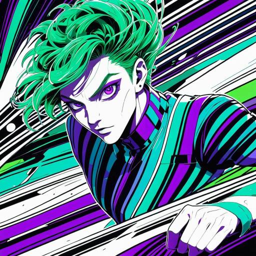 Dynamic Anime Character in Motion