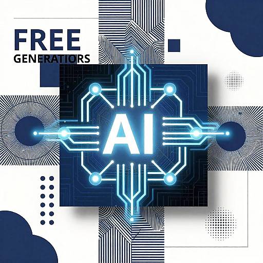 Digital graphic with blue neon 