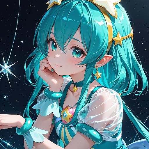 Illustration of Cure milky, precure in the style of Nami (nyaa)