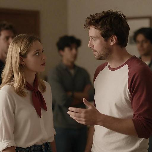 Candid Moment in a Dimly Lit Room