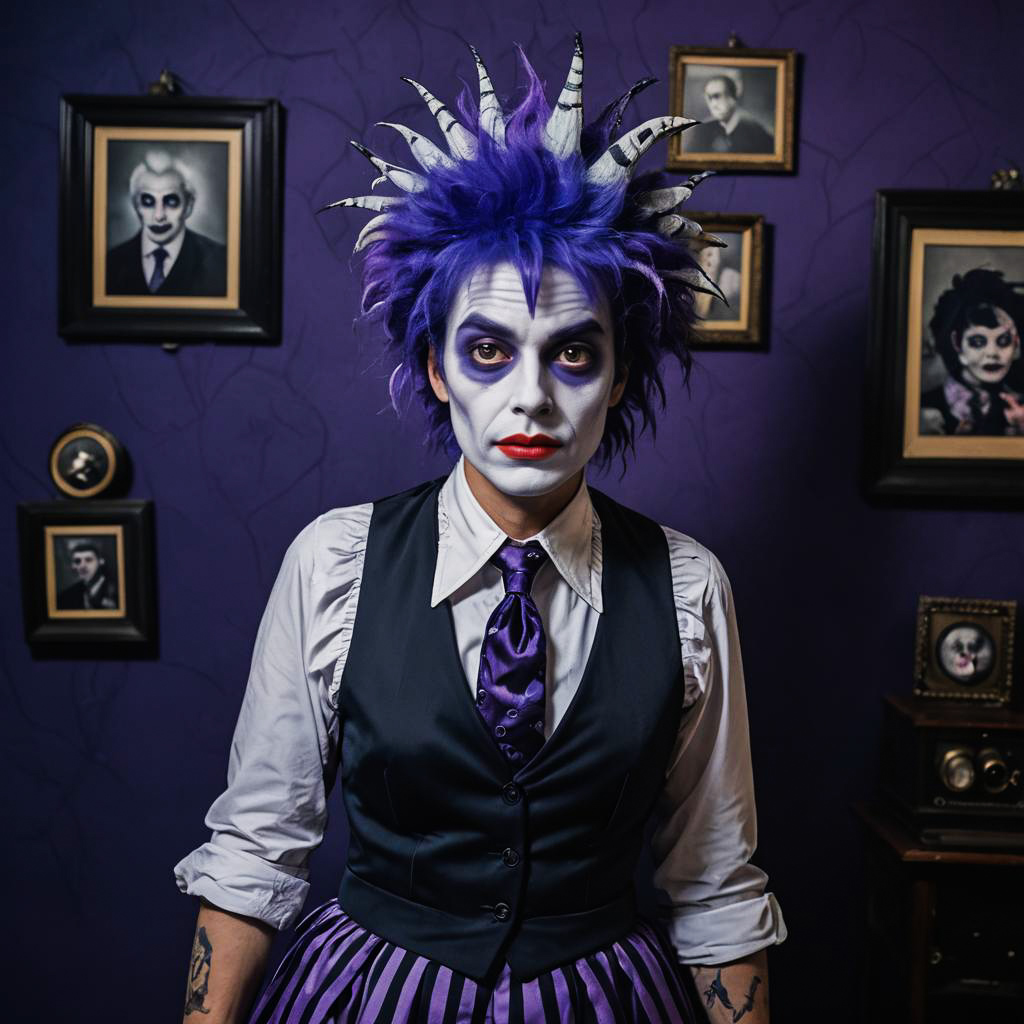 Eccentric Beetlejuice Horror Photo Shoot