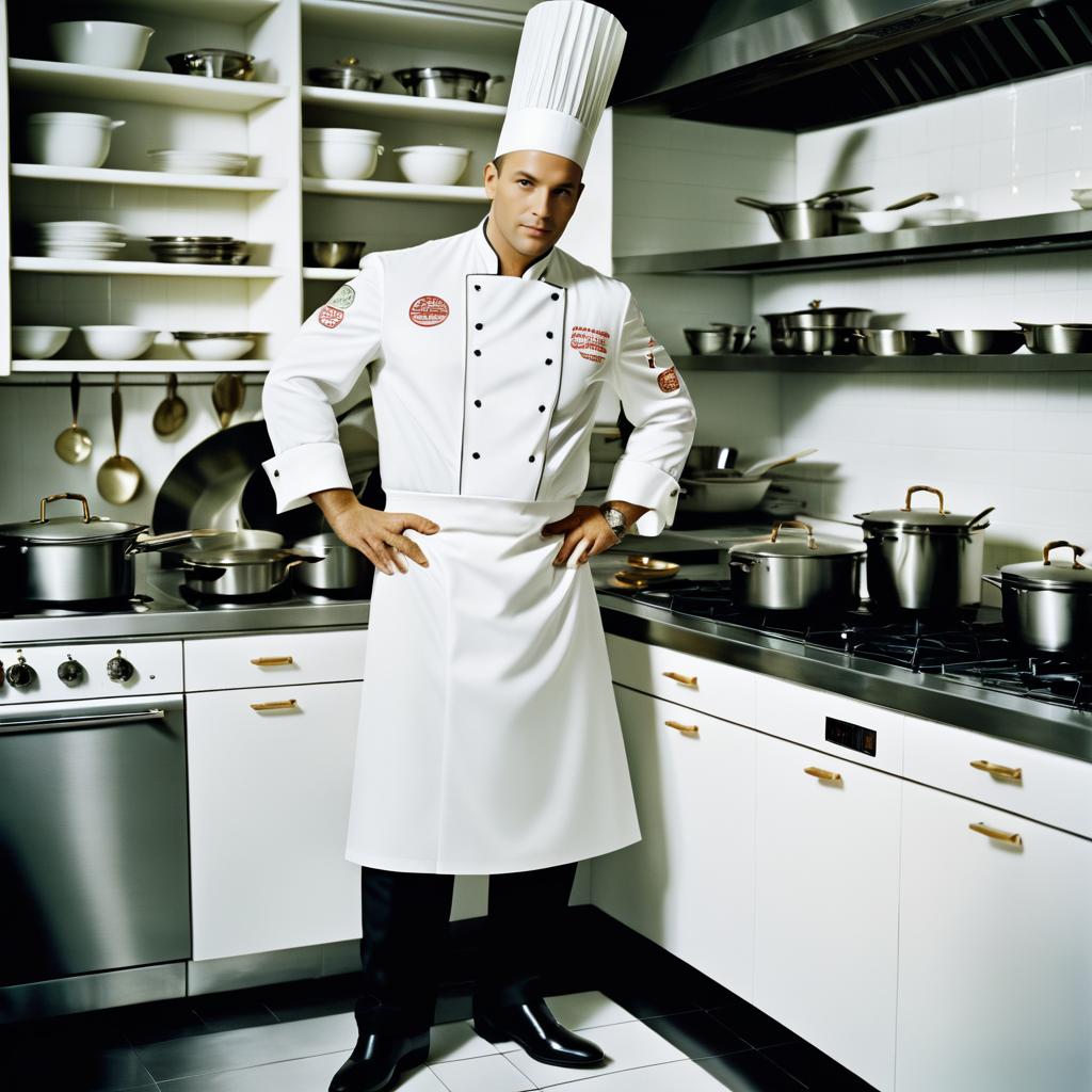 Passionate Chef in Gourmet Kitchen