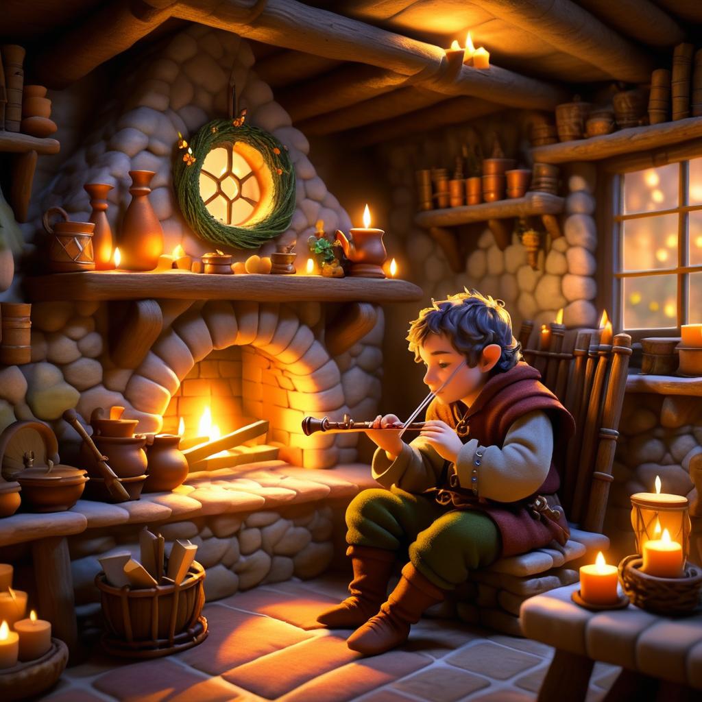 Halfling Bard's Cozy Cottage Serenade