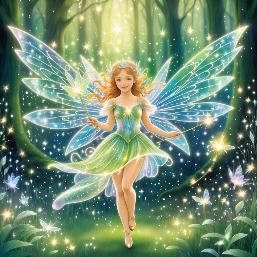 Whimsical Fairy in a Magical Glade