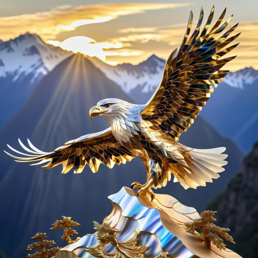 Majestic Eagle in Mountainous Landscape