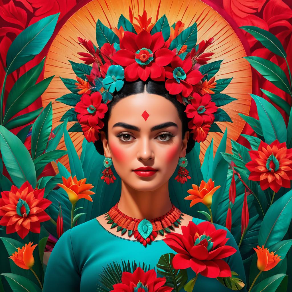 Frida Kahlo Inspired Strong Woman Art