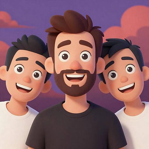 Vibrant Animated Characters in Bold Colors