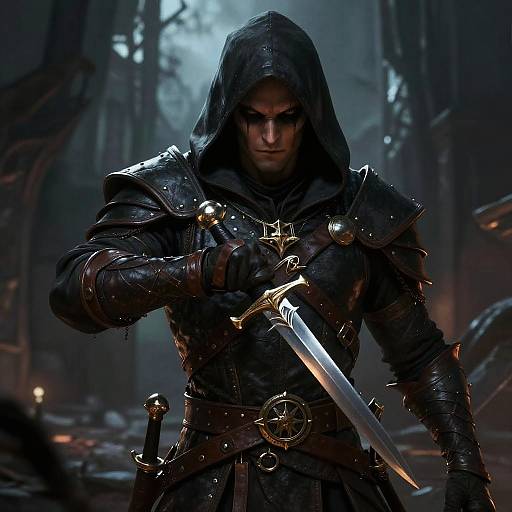 Mysterious Rogue in Shadowy Urban Fantasy