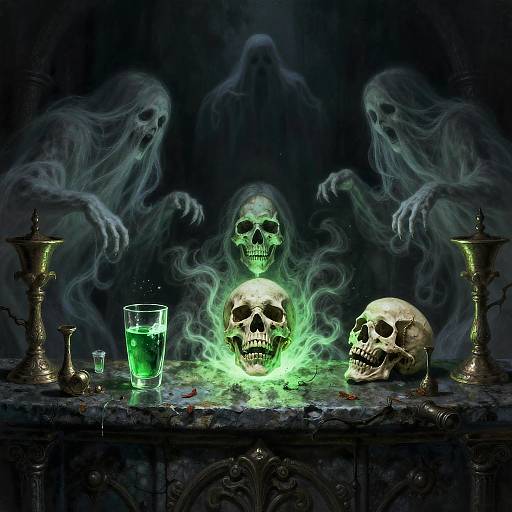 Eerie Corpse Pint on Ancient Bar