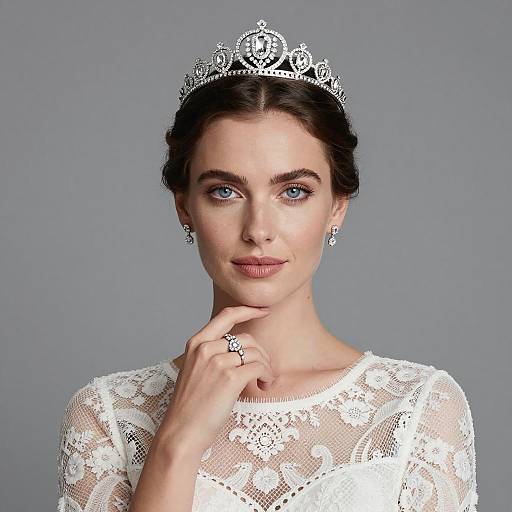 Elegant Woman in Diamond Adornments