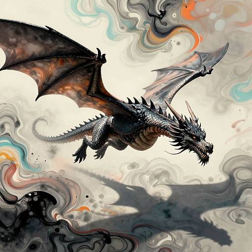 Surreal Dragon in Dreamscape
