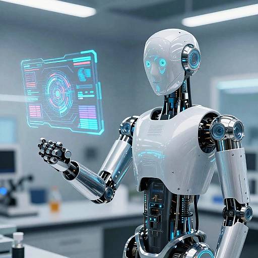 Futuristic Humanoid Robots in Lab