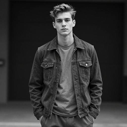 Elegant Monochrome Portrait of a Young Man