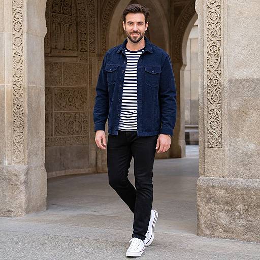 Stylish Man by Historic Stone Archways