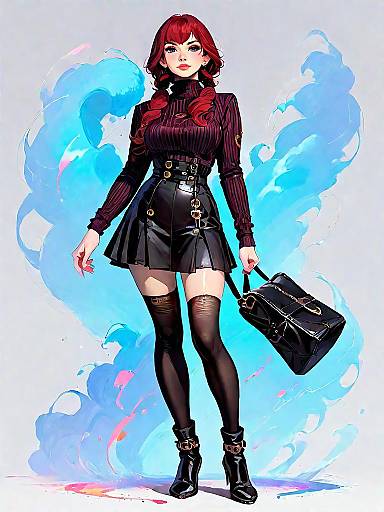 Stylish Woman in Trendy Fashion Outfit