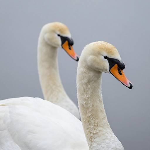 Elegant Swans in Serene Setting