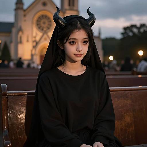 Dusk Succubus in Church Pew
