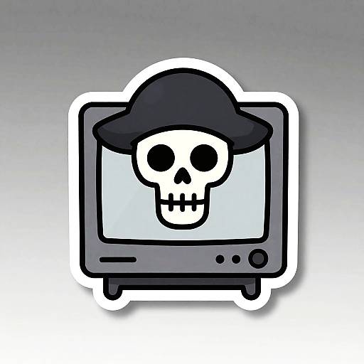 Scallywag Skeleton with CRT Sticker