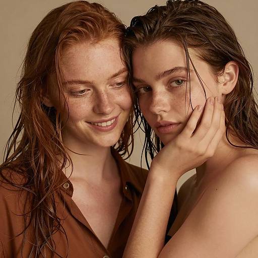 Intimate Moment Between Two Friends