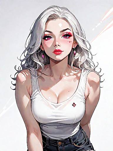 Stylish Woman in Casual Summer Outfit