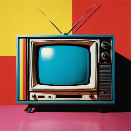 Retro Television with Pop Art Background