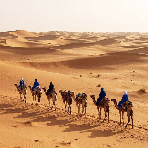 Tuareg Caravan Crossing Sahara Desert