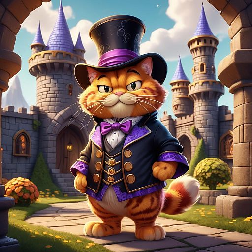 Magical Garfield in Enchanted Castle Magical Garfield in Enchanted Castle
