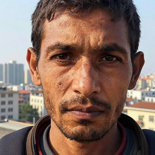 Close-up Portrait of Rugged Man