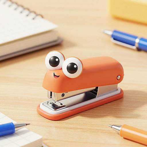 Cute Cartoon Stapler with Big Eyes