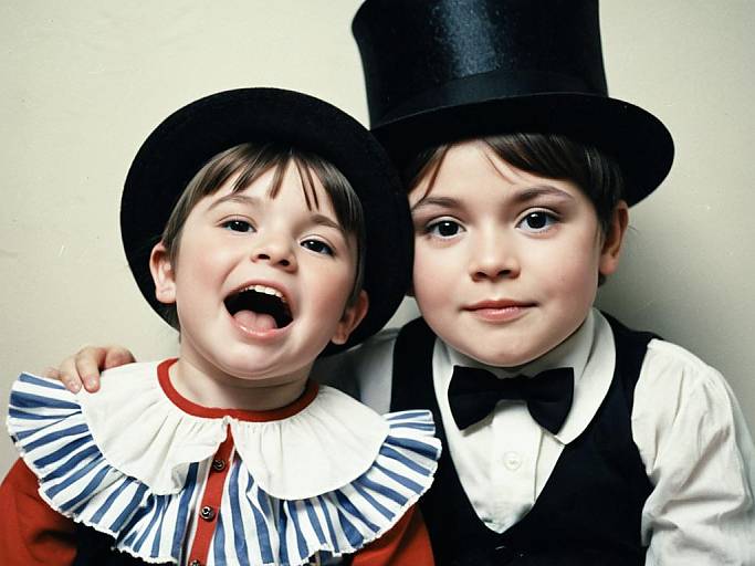 Child in Pugsley Fancy Dress Face Swap