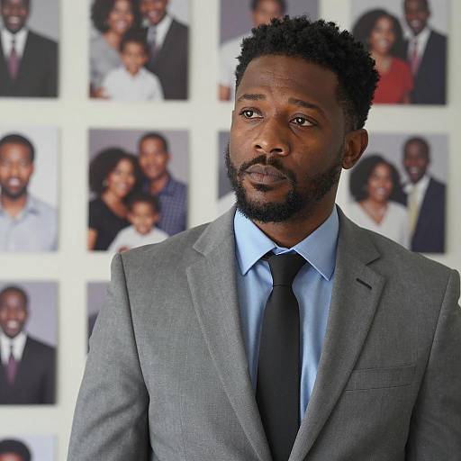 African American Man in Gray Suit Portrait