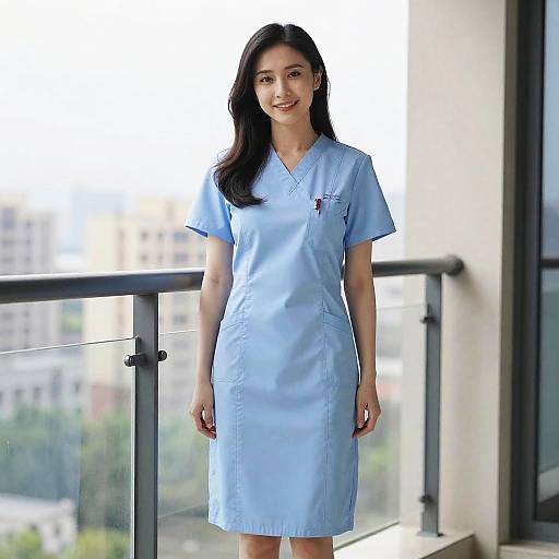 Nursing Friendly Blue Formal Dress