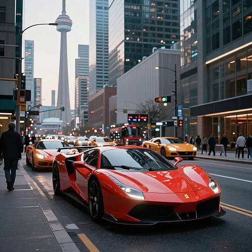 Futuristic Ferrari Cars in 2064 Toronto