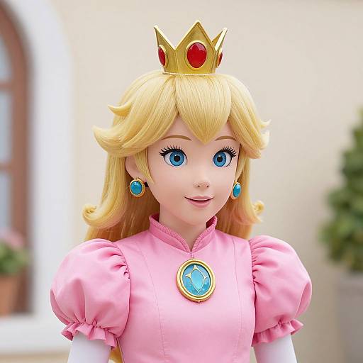 Close-Up of Princess Peach Costume