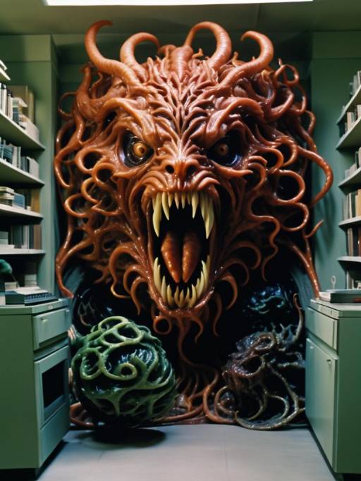 Surreal Horror: Distorted Chimera Creature
