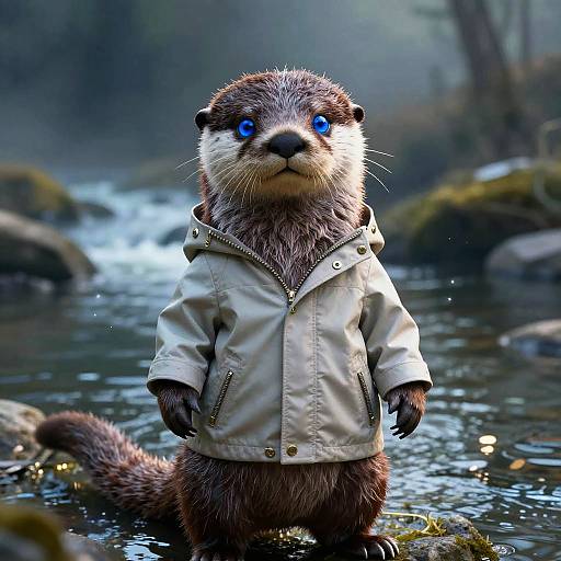 Confident Female Otter Furry Fantasy