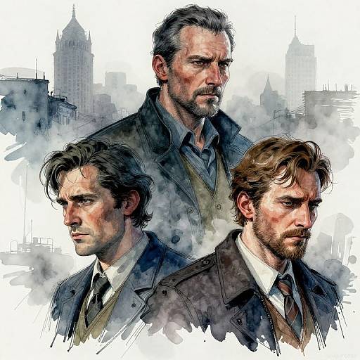 Disco Elysium Style Detective Portraits