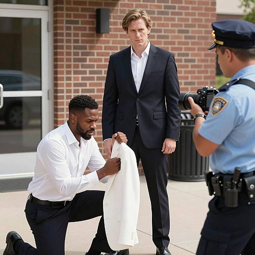 Intense Encounter: Three Characters in Focus