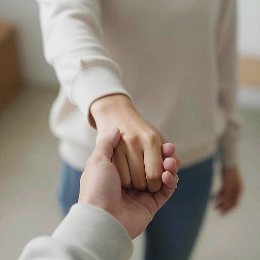 Photorealistic Close-Up POV Hand Portrait Indoors