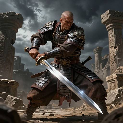 Fierce Kemonomsu Warrior in Armor