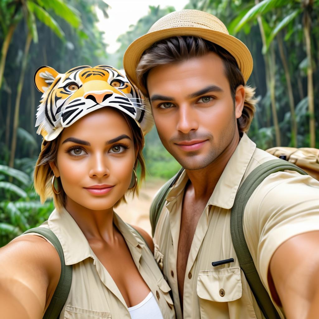 Safari Selfie with Bengal Tiger Portrait