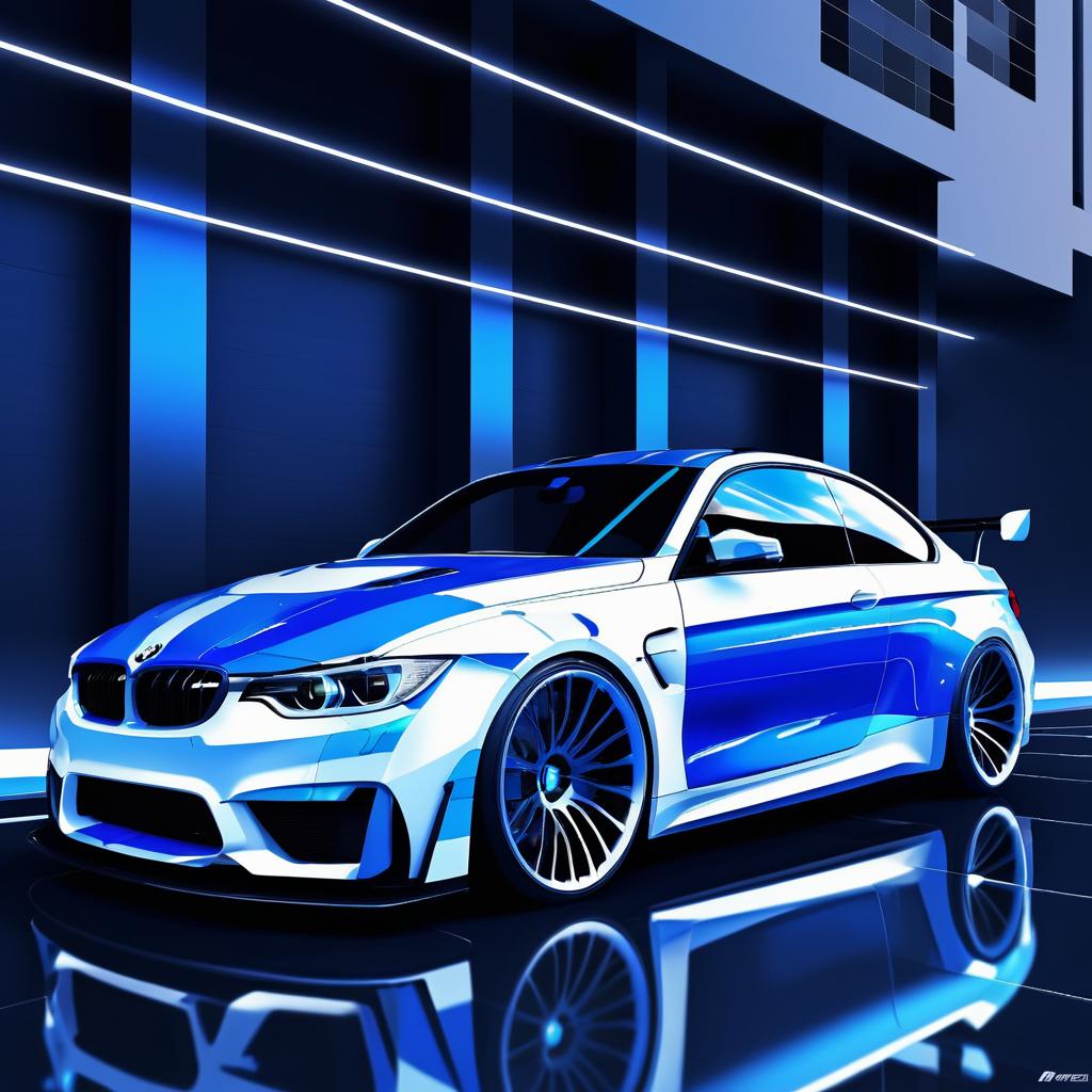 High-Tech BMW M3 Digital Art Render