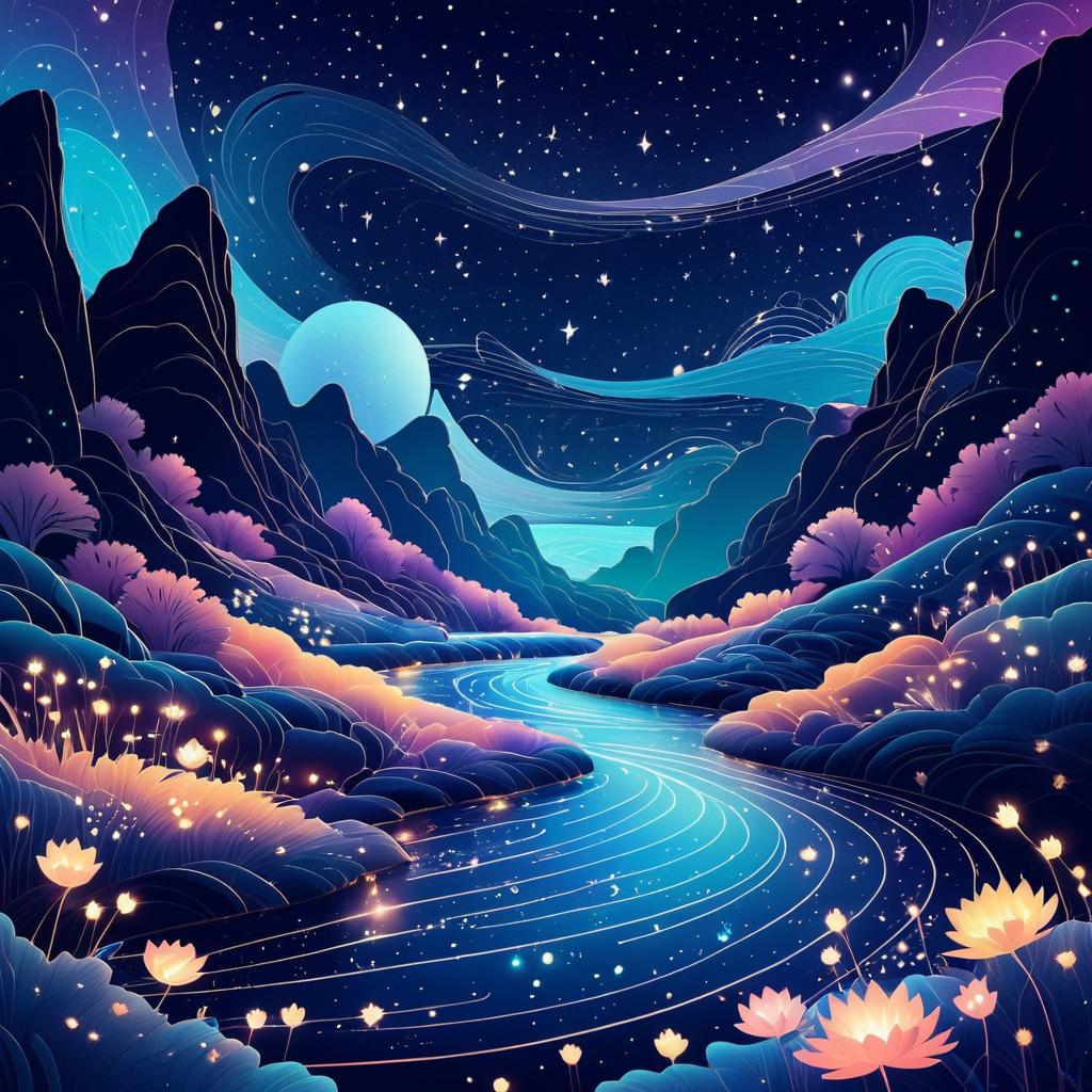 Dreamlike River of Stars Illumination