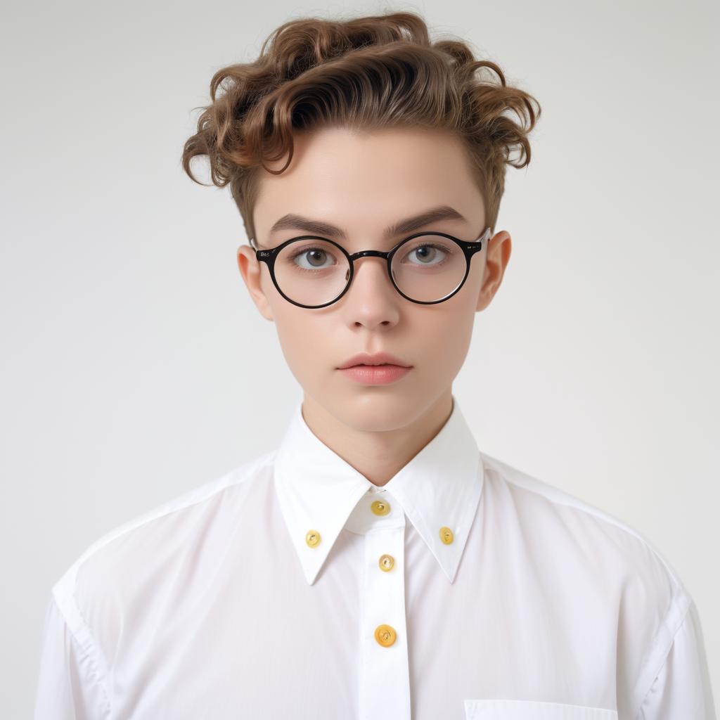 Stylish Portrait of Non-Binary Individual