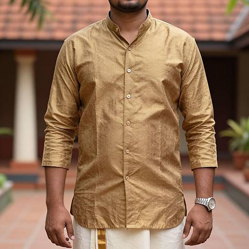 Onam Festival Traditional Costume Close-Up