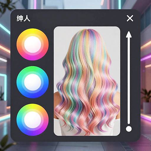 Interactive Hair Color Generator Art