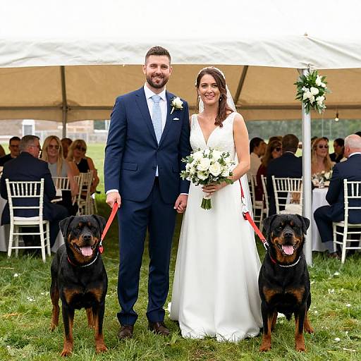 Sheffield Marquee Wedding with Rottweilers
