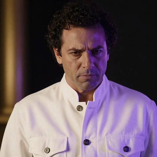 Dramatic Portrait of a Man in Light